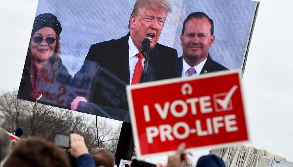 Donald Trump at the March for Life Rally 2020