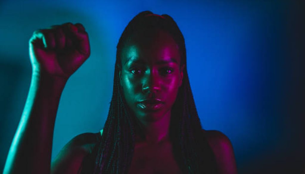 Woman posing for civil rights