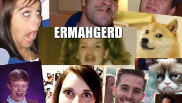 Collage of popular meme images