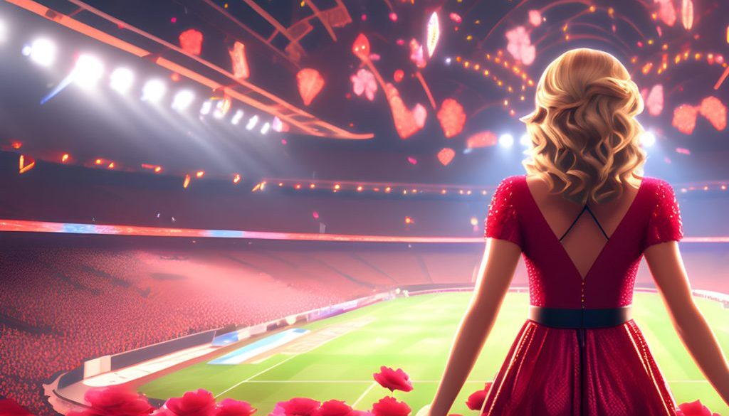 Taylor Swift at a football game