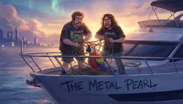 Two idiots on a modern yacht try to act like pirates